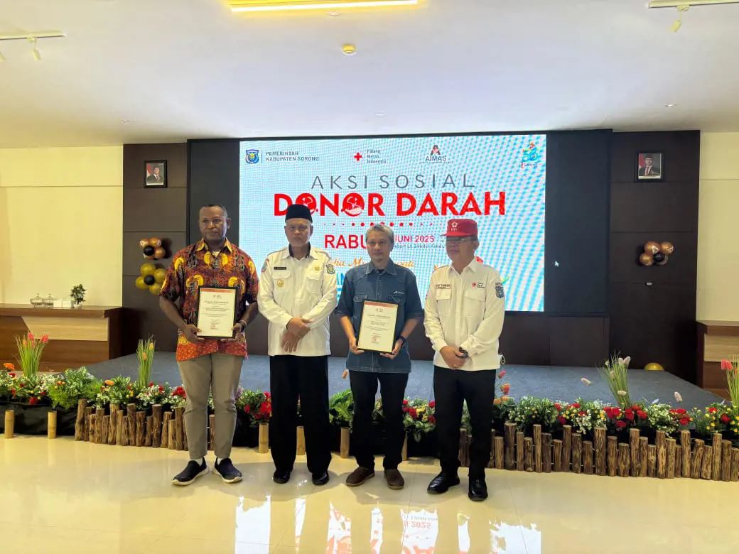 Rutin Laksanakan Kegiatan Donor Darah, Pertamina EP Field Papua Terima Penghargaan dari PMI Kabupaten Sorong